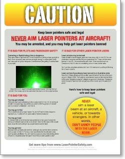 Laser Pointer Safety - Suggestions for laser pointer sellers