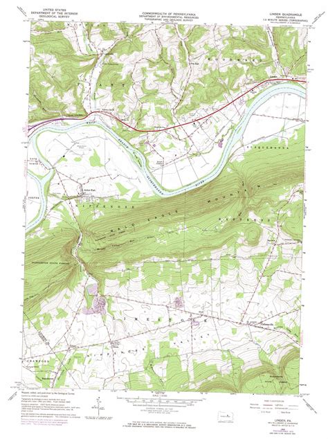 Linden topographic map, PA - USGS Topo Quad 41077b2