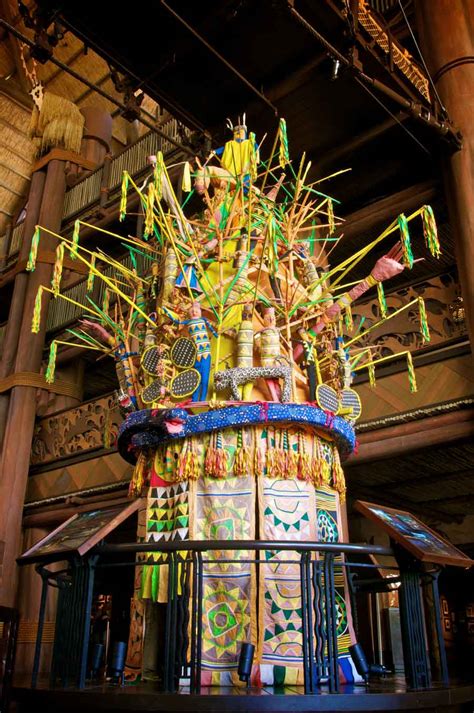 16-foot Igbo Ijele mask in the lobby of Animal Kingdom Lodge - Marcio Disney Digital Media