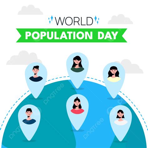 World Population Day Vector Art PNG, World Population Day Clipart, World Population Day, Earth ...