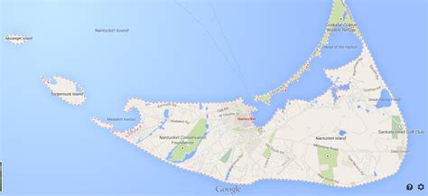 Map of Nantucket Island