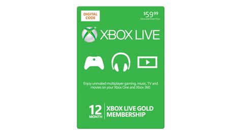 xbox live gold 12 month membership discount sale