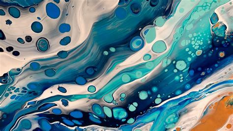 Acrylic Pour Painting: Ocean Theme With Cells Using The Simple Swipe Technique | FunnyCat.TV