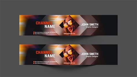 Professional YouTube Banner Template Psd Design - Photoshop Cc Tutorial ...