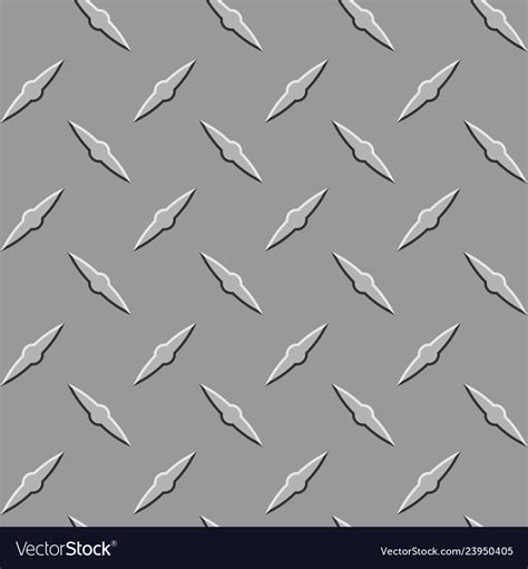 Diamond plate seamless pattern metal background Vector Image