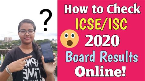 How to Check ICSE/ISC 2020 Board Results Online - YouTube