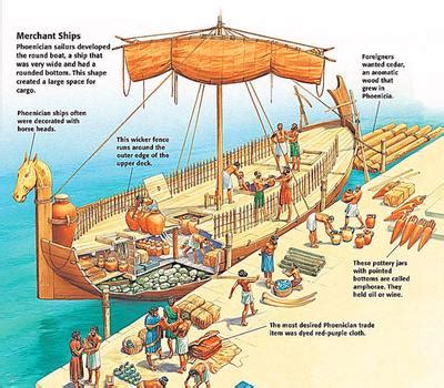 Phoenicians built large ships with the natural cedar wood that was ...