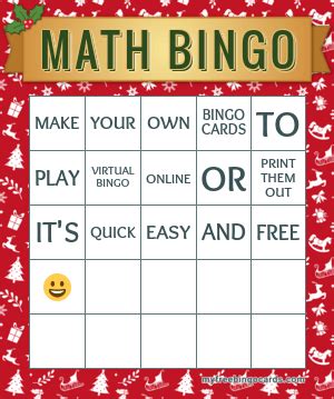 MATH BINGO