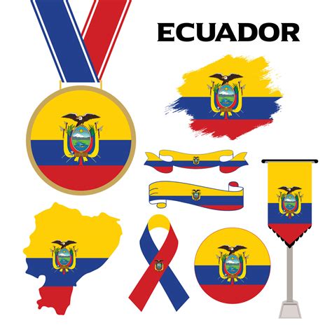 Elements Collection With The Flag of Ecuador Design Template 11396020 Vector Art at Vecteezy