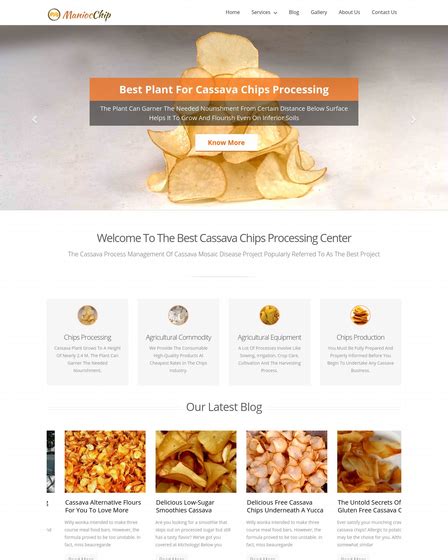 Manioc Chip - Cassava Chips WordPress Theme & Template | InkThemes