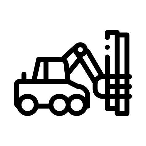 logging machine icon vector outline illustration 17541421 Vector Art at ...