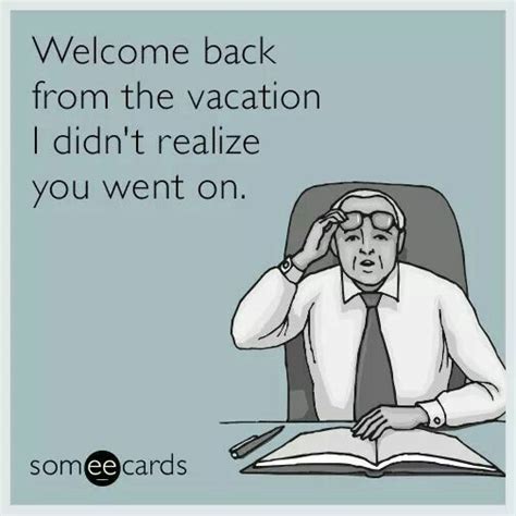 Welcome back Vacation Humor, Funny Quotes, Funny Memes, Someecards ...