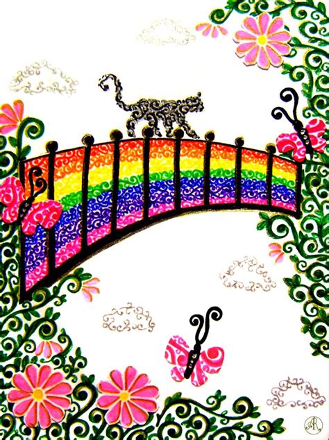 The Rainbow Bridge Art Print by The Curly Whirl Girly. - X-Small ...