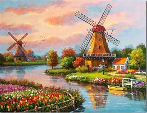 Solve Windmills jigsaw puzzle online with 88 pieces