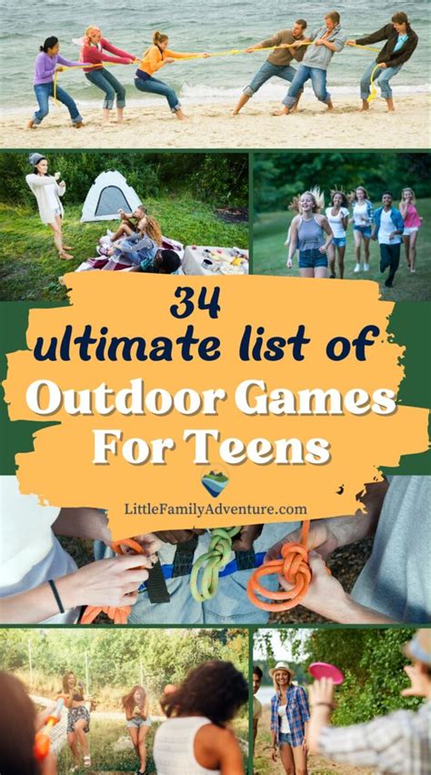 Ultimate List of 34 Outdoor Games For Teenagers | Little Family Adventure