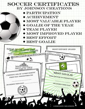 Funny Soccer Award Certificates