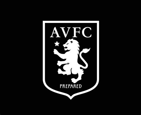 Aston Villa Club Symbol White Logo Premier League Football Abstract ...