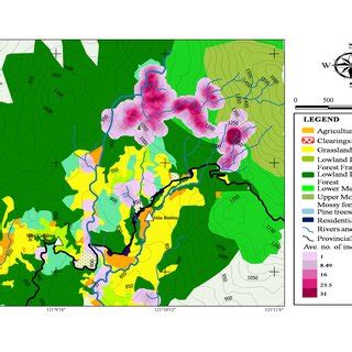 Vegetation map of Sitio Calisitan and Sitio Binbin, General Luna, PCW,... | Download Scientific ...