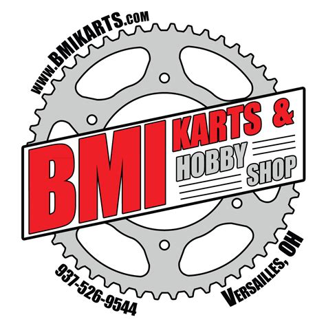 BMI Karts Logo Bumper Sticker (Red / Gray) | BMI Karts And Parts