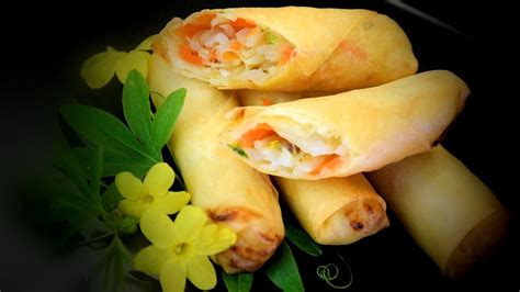 Chinese Vegetable Spring Rolls (Chinese Style Cooking Recipe) - YouTube