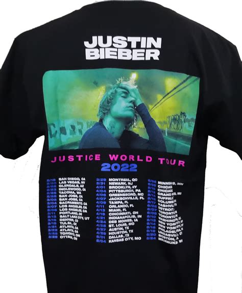 Justin Bieber t-shirt Justice Tour size M – RoxxBKK