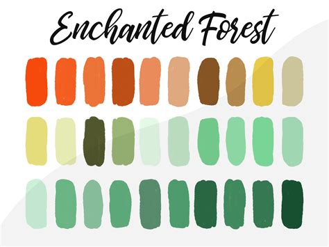 Enchanted Forest Procreate Color Palette Gráfico por Foralfy · Creative ...