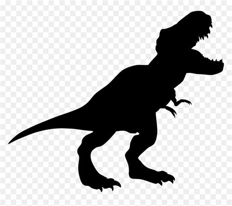 Silhouette Clipart Dinosaur, HD Png Download - vhv