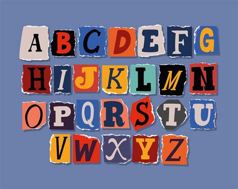 ransom note alphabet font cartel 4959571 Vector Art at Vecteezy