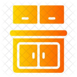Kitchen Cabinet Icon - Download in Gradient Style