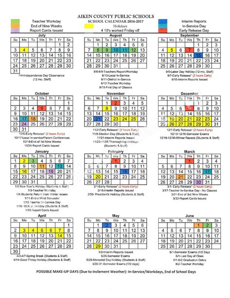 North Valley Academy Calendar