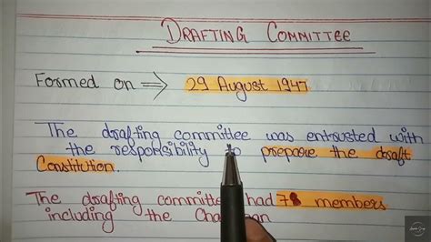 Drafting Committee of Indian constitution II All members of Drafting ...