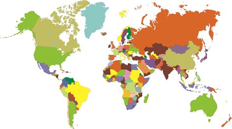 Colored World Map - ClipArt Best