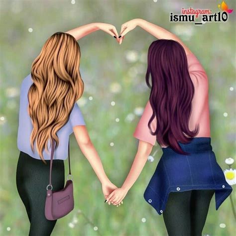 #RidaNaz | Best friend drawings, Bff drawings, Brunette girl