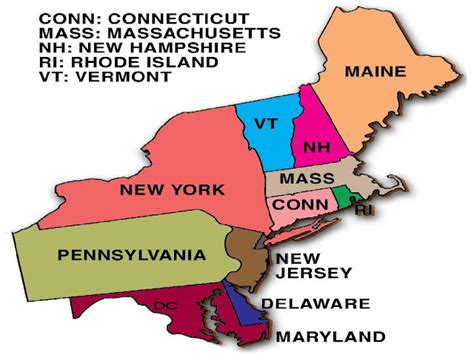 Printable Northeast Usa Map