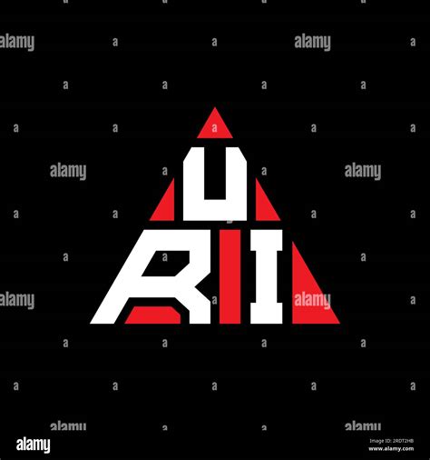 URI triangle letter logo design with triangle shape. URI triangle logo ...