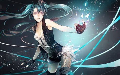 Wallpaper : ilustrasi, anime, Vocaloid, Hatsune Miku, gitaris, prestasi ...