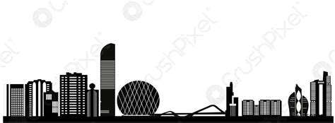 Drawing of abu dhabi city skyline - stock vector 4969146 | Crushpixel