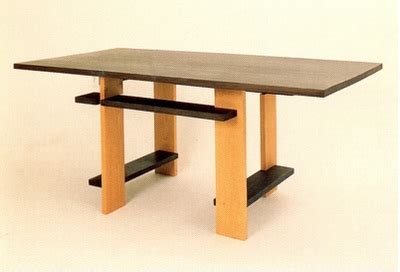 Josef Albers De Stijl Movement painted dining tables furniture