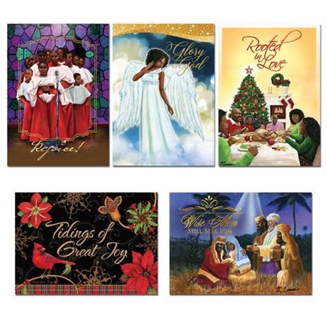 African American Expressions Assorted Boxed Christmas Cards 15 cards 5 x 7 A707 Includes C918 C ...