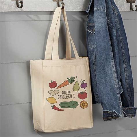 Personalized Canvas Grocery Tote Bags