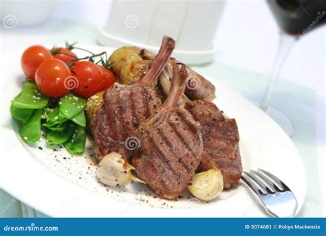 Lamb Cutlets stock image. Image of truss, sesame, wine - 3074681