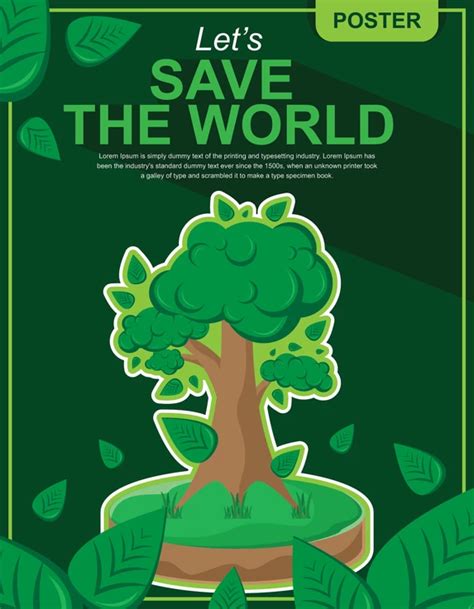 Eco friendly tree poster | Poster design, Graphic design elements, Design