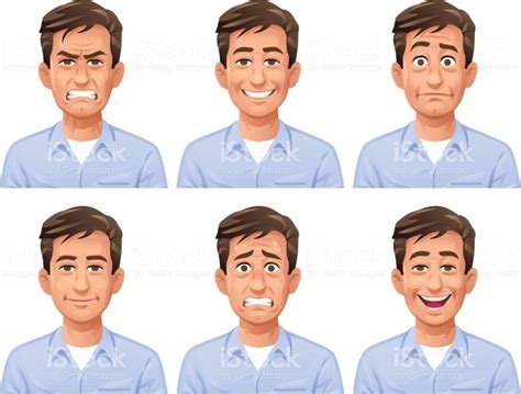 Man Facial Expressions royalty-free man facial expressions stock vector art & more images of men ...