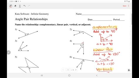 Angle Pair Relationships Worksheet – Zip Worksheet