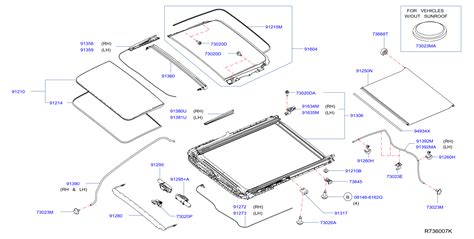 Nissan Altima Sunroof Slide (Right, Front, Rear) - 91272-4BA0A - Genuine Nissan Part