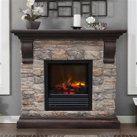 Paramount EF-202M-KIT Kampen Faux Stone Electric Fireplace | Lowe's Canada | fireplace ...