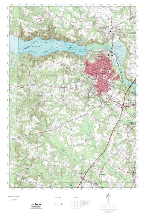 MyTopo Roanoke Rapids, North Carolina USGS Quad Topo Map