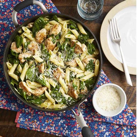 Chicken & Spinach Skillet Pasta with Lemon & Parmesan | Lauri L. | Copy ...