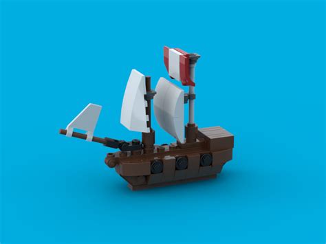 LEGO MOC Mini Pirate Ship by brickbicycle | Rebrickable - Build with LEGO