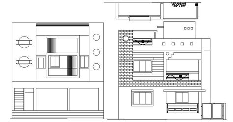 Elevation drawing of a bungalow in AutoCAD file - Cadbull